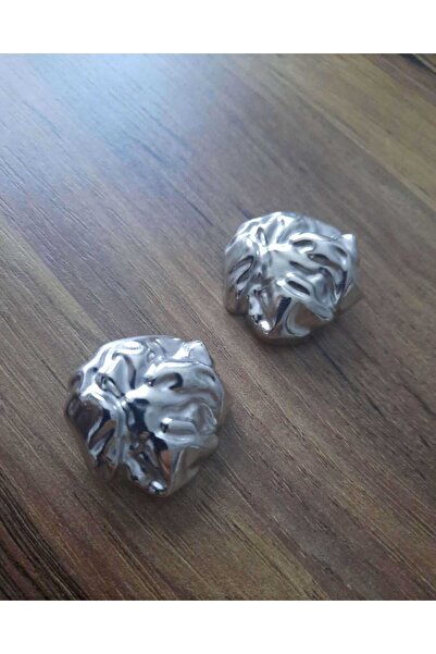 Beyna Ειδικού Σχεδιασμού Ασημένιο Μεταλλικό Κουμπί 3 εκ. 1 Πακέτο 3 Τεμάχια