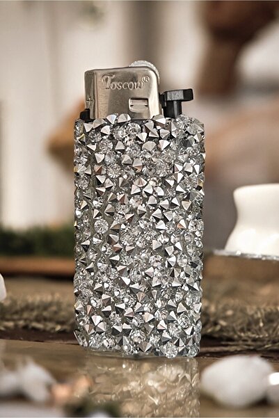 Toscow Kristal, Parlak, Tasarım, Kişiye Özel Çakmak , El Yapımı, Lüks, Mum Çakmağı, Gümüş