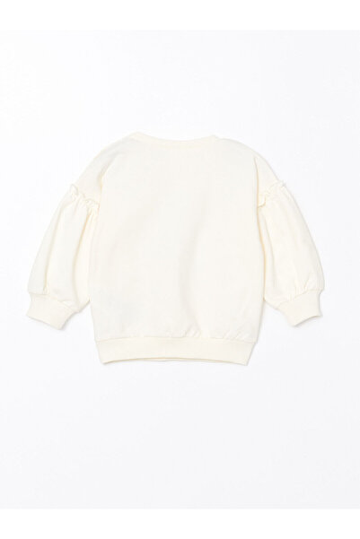 LC Waikiki Lcwk Bisiklet Yaka Uzun Kollu Baskılı Kız Bebek Sweatshirt Ve Tayt 2'li Takım