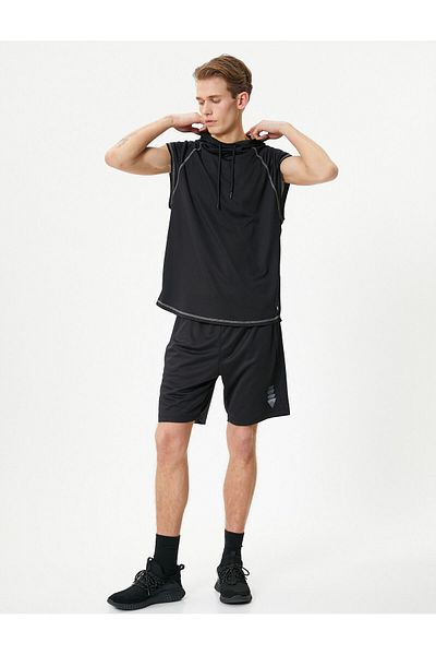 Koton Sports Athlete Kapuzensweatshirt mit Ausschnitten und Schnürung am Kragen
