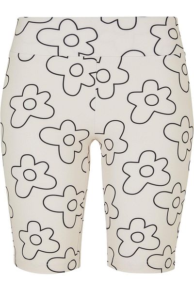 Urban Classics Damen Ladies High Waist AOP Tech Cycle Shorts