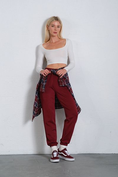 Domoda Pavia - Modal Women's Jogger Sweatpants with Elastic Waist and Leg @Pavia