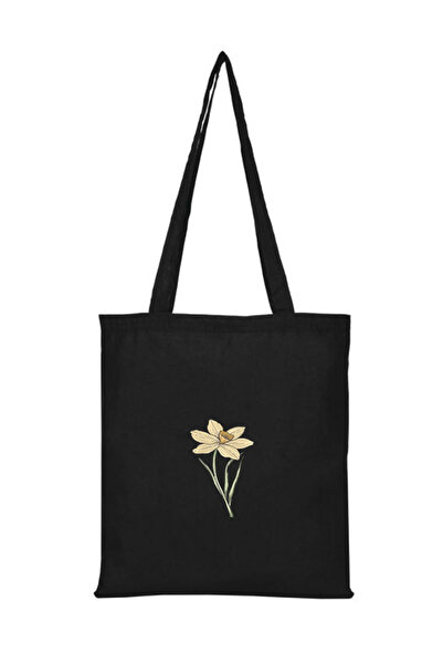 Boom town Çiğdem Ακατέργαστη Μαύρη υφασμάτινη τσάντα