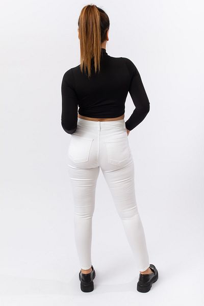 Calderon White Color Xs-xl Size Super Skinny High Waist Leggings Trousers