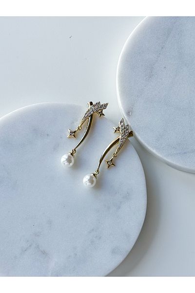 CHARMLUCKY Special Series Star Pearl Earring