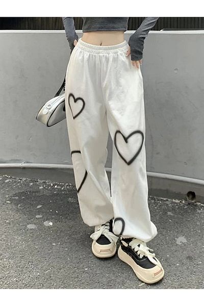 sefur trend collection Πλεκτό παντελόνι φόρμας White Heart White Heart