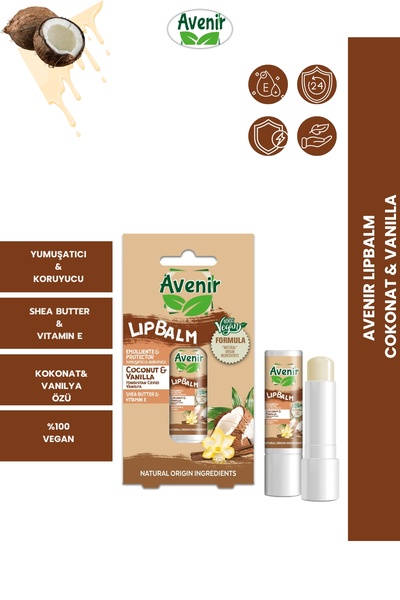 AVENİR Avenir Vegan Hindistan Cevizi & Vanilya Dudak Koruyucu