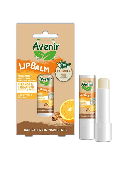 Avenir Vegan Yumuşatıcı Ve Koruyucu Dudak Bakım Kremi - Portakal & Tarçın & Shea Butter & E Vitamini