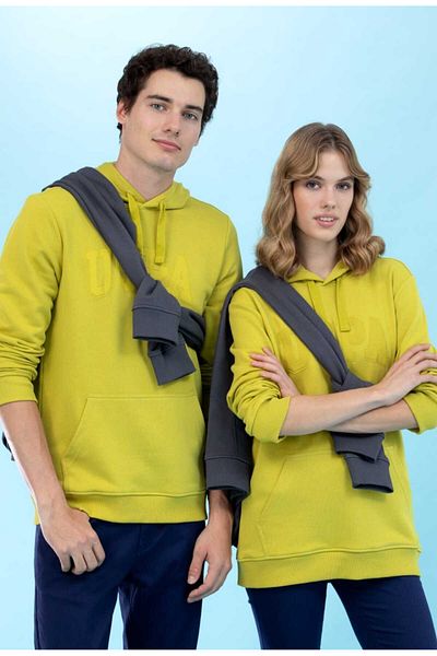 U.S. Polo Assn. Hanorac de bază unisex oversize cu glugă cu 3 fire