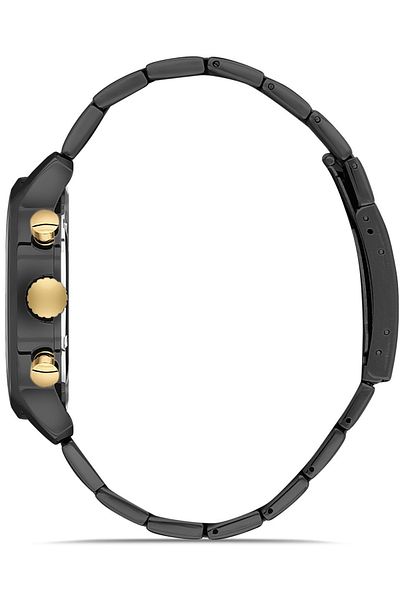 Romanson Tm8A19Hmbba31G Active Function Steel Cord Black Color Men's Wristwatch