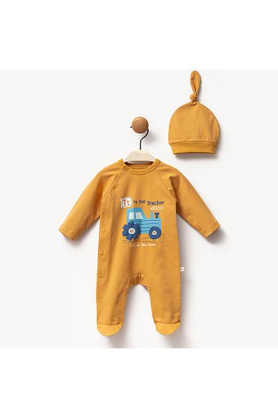 BEREKET BABY 0-6 Months Baby Romper and Hat Set - Bereket Baby