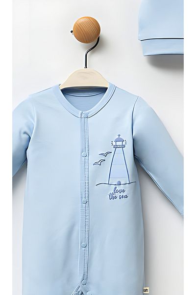 BEREKET BABY 0-6 Months Baby Romper and Hat Set - Bereket Baby