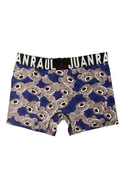 Juan Raul Gray Teddy Bear Patterned 95% Cotton 5% Elastane- Db208