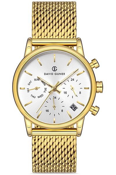 DAVID GUNER Sari Coated White Dial Women's Watch Dg-8322Lc-B1