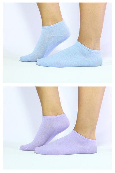 Adin Plain Women's Booties Socks 5 Pairs (Toe Seamless Made with High-End Machinery)