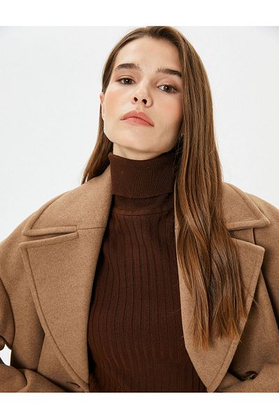 Koton Women's Beige Coat