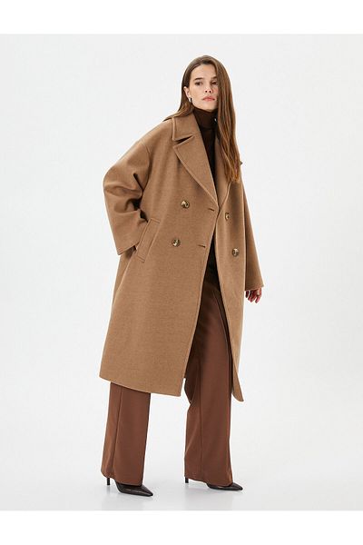 Koton Women's Beige Coat