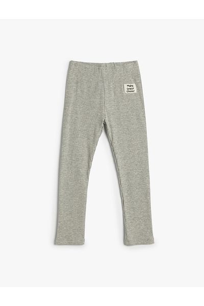 Koton Basic Leggings Ribbed Cotton Elastic Waist