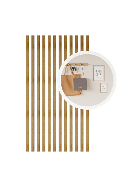 L'occi Concept Worley Aynalı Ahşap Çıtalı Set Dekoratif Hol Antre WY1-SM