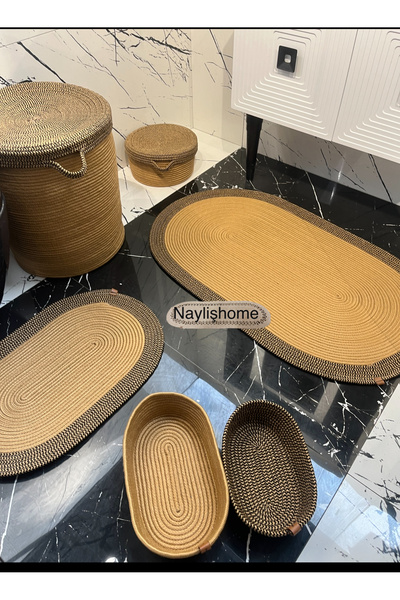 naylişhome 45x40cm kirli ,25x15cm makyaj sepetli banyo takımı. hediyelik, çey...