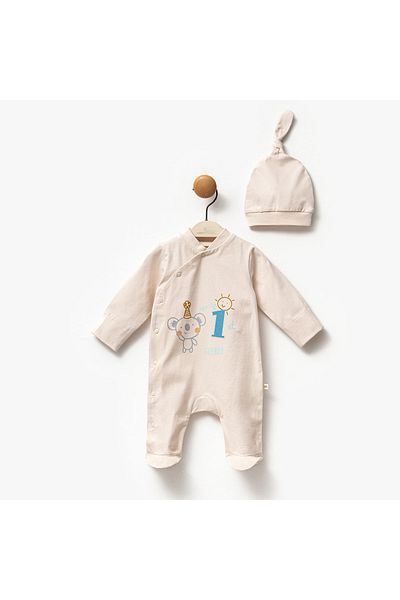 BEREKET BABY 0-6 Months Baby Romper and Hat Set - Bereket Baby