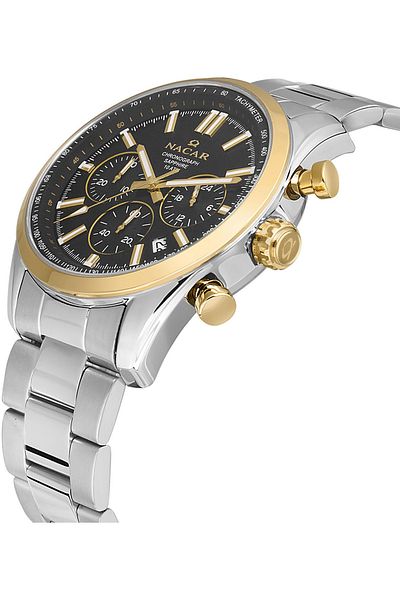 Nacar Safir Glass Sports Silver Men's Wristwatch Nc34- 290713 -Cbm