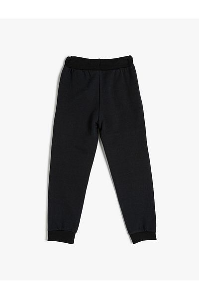 Koton Jogger Sweatpants Ribbed Detailed Tie Waist Pocket Cotton