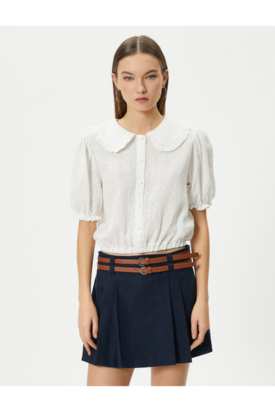 Koton Bavlna se širokým límečkem s balonovým rukávem