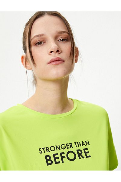 Koton Tricou sport supradimensionat cu mânecă scurtă și decolteu