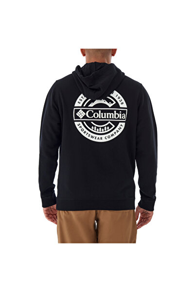Columbia Button Badge Hoodie Erkek Siyah Outdoor Sweatshirt CS0391-010