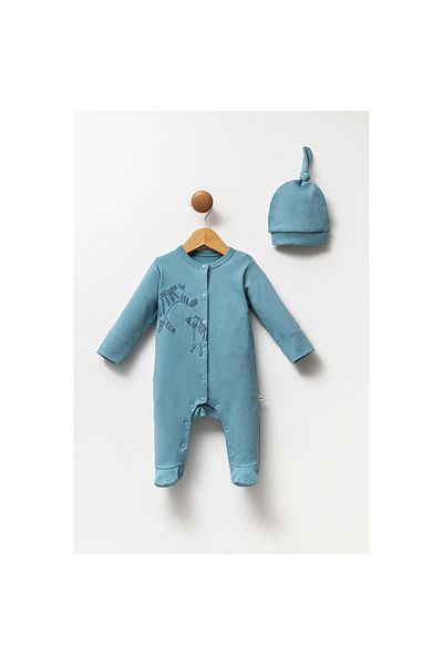 BEREKET BABY 0-6 Months Baby Romper and Hat Set - Bereket Baby