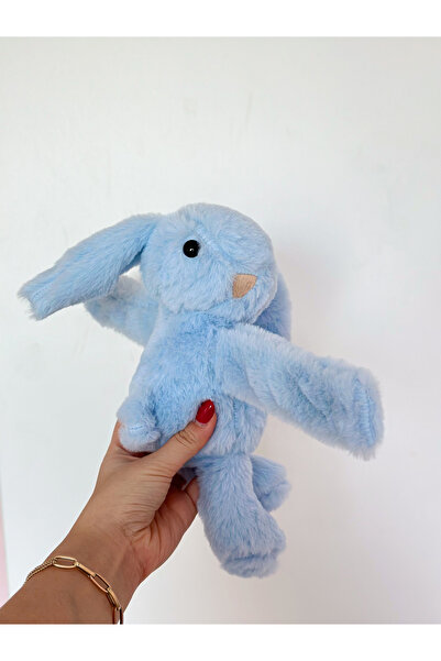 MOISY Kucaklayan Sarılan Tavşan Ultra Soft Peluş (Perde Aksesuarı) - Mavi
