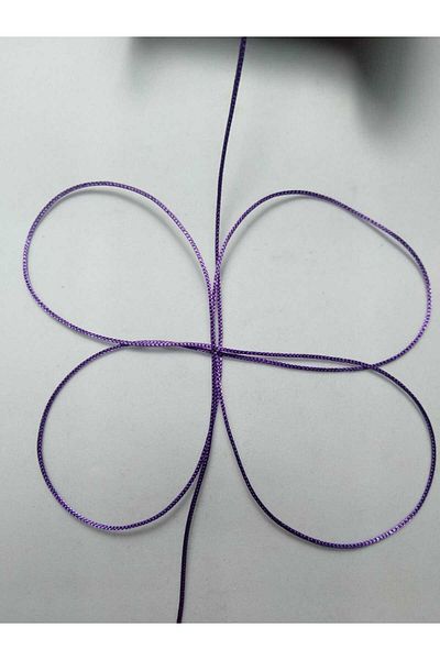 Eskişehir hobi sanat 50 Meters Purple Colored Parachute String - Macrame Bracelet and Bead Set