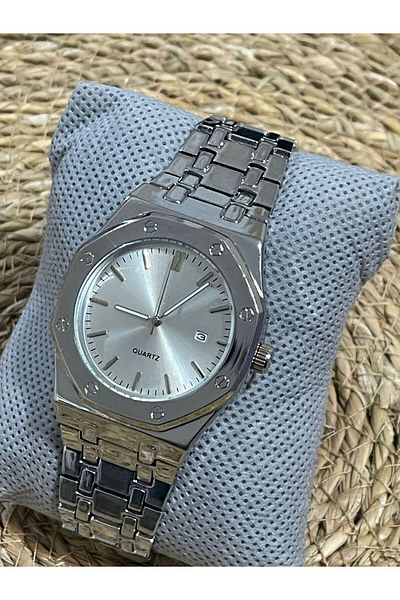 Brality Steel Cord Men's Wristwatch- Silver Case- Silver Cord Silver Dial 6050