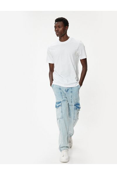 Koton New Season Basic T-Shirt Regular Fit Κοντό μανίκι Crew λαιμόκοψη βαμβακερό