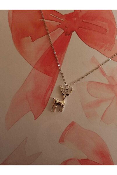 Crosswonder Halloween Tema Geyik Charmlı Zincir Kolye