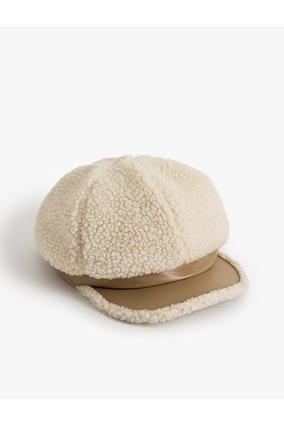 Koton Beige Women's Newsboy Cap