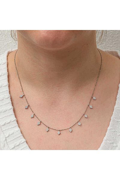 Skygo Lucky Women's Necklace - Silver Baklava Cut