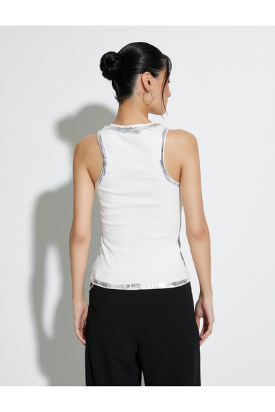 Koton Καπάκι λαιμόκοψη Μεταλλικό εμπριμέ