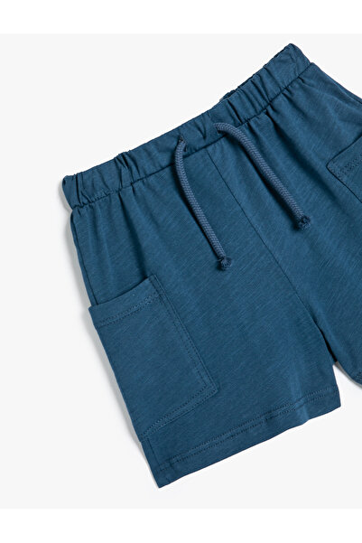Koton Basic Şort Beli Bağlamalı Cep Detaylı Pamuklu