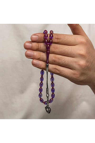 Skygo Silver Kazaz Tasseled Tight Amber Rosary