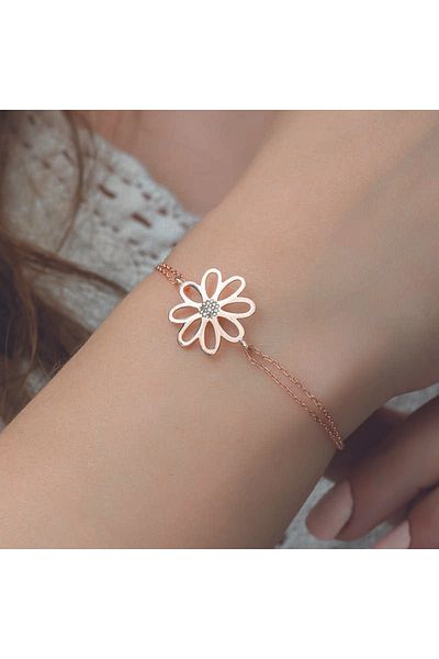 Skygo Silver Rose Flower Bracelet