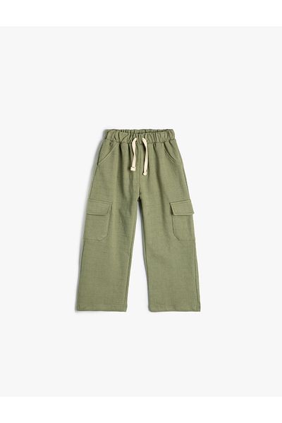 Koton Cotton Sweatpants with Tie Waist and Pockets