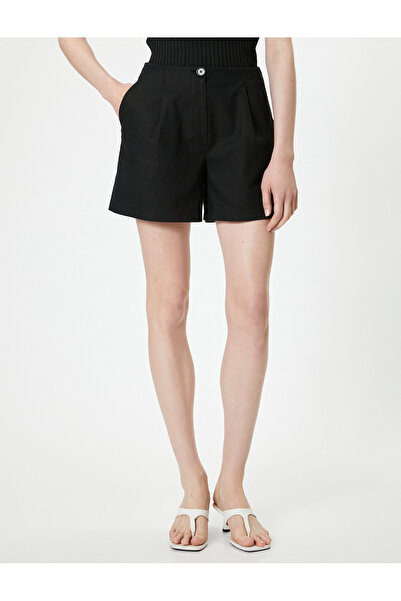 Koton Plisované plátěné šortky - kapesní design