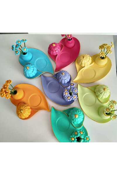 YıldızHanimModa Dark Green Color Coffee Presentation Rack...Tea Presentation Rack...Cram Set...Tea Coffee Presentation Rack