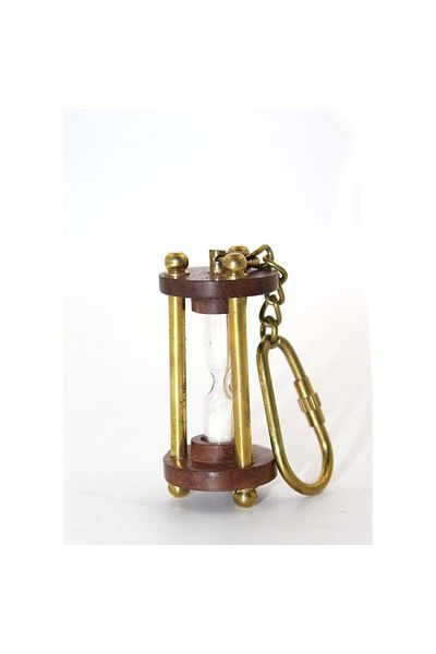 Skygo Brass Hourglass Keychain
