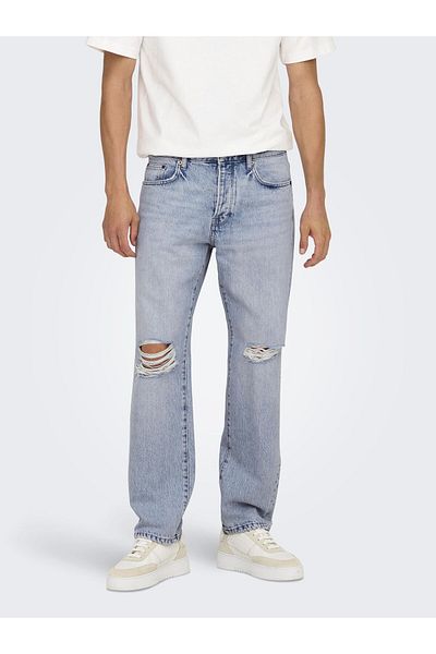Only & Sons Normal geschnitten jeans ONSEDGE Mittlere Taille Gerade geschnitten Jeans