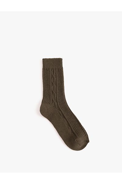 Koton Thick Sock Socks Knitted Textured
