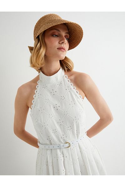 Koton X Tuba Unsal - Rochie Midi Scallop