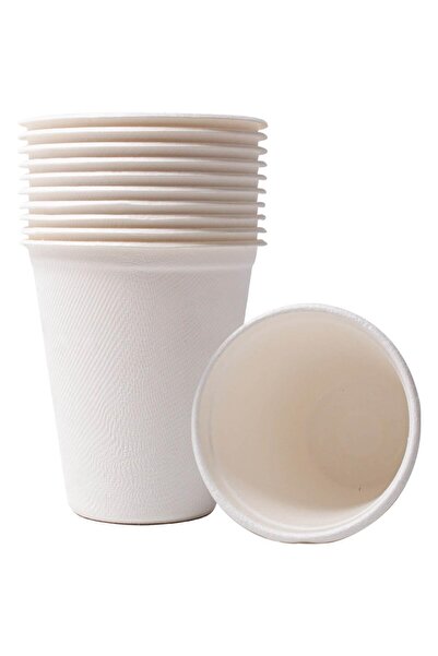 Roll-Up Doğaya Dönüş Ekolojik Doğal Kağıt Karton Bardak - 7Oz - 10'lu 5 Paket